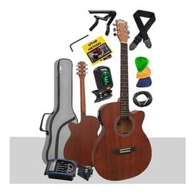 Midex Phx-188EQ Set 4 4 Masif Ağaç Elektro Akustik Gitar