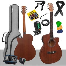 Midex Phx-188EQ Set 4 4 Masif Ağaç Elektro Akustik Gitar
