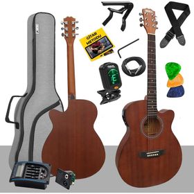 Midex Phx-188EQ Set 4 4 Masif Ağaç Elektro Akustik Gitar