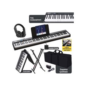 Midex PLX-100BK-ST Taşınabilir Tuş Hassasiyetli 88 Tuş Bluetooth Şarjlı Dijital Piyano