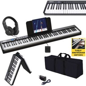 Midex Plx-100Bk Tuş Hassasiyetli 88 Tuş Bluetooth Şarjlı Taşınabilir Dijital Piyano
