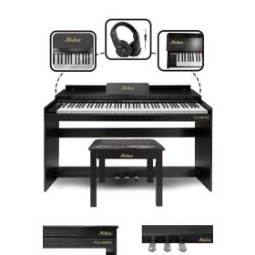 Midex Plx-140 Pro-Bk Bluetoothlu Tuş Hassasiyetli 88 Tuşlu Kapaklı Siyah Dijital Piyano
