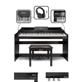 Midex Plx-140 Pro-Bk Bluetoothlu Tuş Hassasiyetli 88 Tuşlu Kapaklı Siyah Dijital Piyano