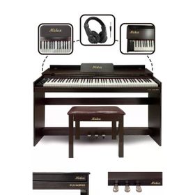 Midex Plx-140 Pro-Sr Bluetoothlu Tuş Hassasiyetli 88 Tuşlu Kapaklı Kahverengi Dijital Piyano