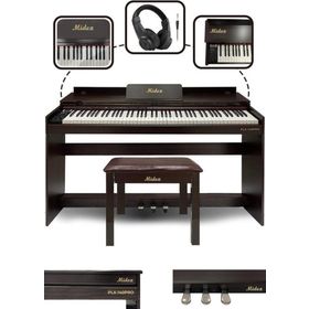 Midex Plx-140 Pro-Sr Bluetoothlu Tuş Hassasiyetli 88 Tuşlu Kapaklı Kahverengi Dijital Piyano
