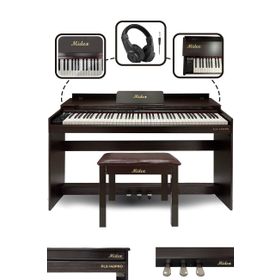 Midex Plx-140 Pro-Sr Bluetoothlu Tuş Hassasiyetli 88 Tuşlu Kapaklı Kahverengi Dijital Piyano
