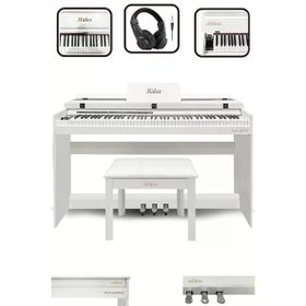 Midex Plx-140 Pro-Wh Bluetoothlu Tuş Hassasiyetli 88 Tuşlu Kapaklı Beyaz Dijital Piyano