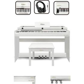 Midex Plx-140 Pro-Wh Bluetoothlu Tuş Hassasiyetli 88 Tuşlu Kapaklı Beyaz Dijital Piyano