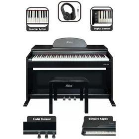 Midex PLX-190BK Siyah 88 Tuşlu Hammer Action ve Tuş Hassasiyeti Dijital Piyano