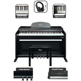 Midex PLX-190BK Siyah 88 Tuşlu Hammer Action ve Tuş Hassasiyeti Dijital Piyano