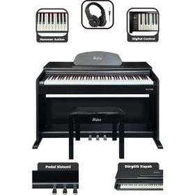 Midex PLX-190BK Siyah 88 Tuşlu Hammer Action ve Tuş Hassasiyeti Dijital Piyano