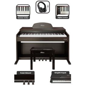 Midex PLX-190SR Gül Ağacı 88 Tuşlu Hammer Action ve Tuş Hassasiyeti Dijital Piyano
