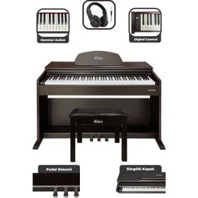 Midex PLX-190SR Gül Ağacı 88 Tuşlu Hammer Action ve Tuş Hassasiyeti Dijital Piyano