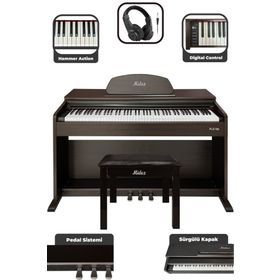 Midex PLX-190SR Gül Ağacı 88 Tuşlu Hammer Action ve Tuş Hassasiyeti Dijital Piyano