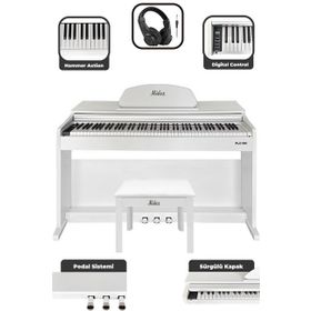 Midex Plx-190Wh 88 Tuşlu Hammer Action Ve Tuş Hassasiyeti Beyaz Dijital Piyano