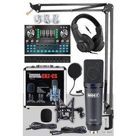 Midex Private Paket-2 CX2 Mikrofon VS11 Ses Kartı Stüdyo Kayıt Seti