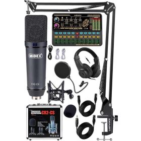 Midex Private Paket-2 CX2 Mikrofon VS11 Ses Kartı Stüdyo Kayıt Seti