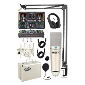 Midex Private Paket-3 CX2 Mikrofon VS15 Ses Kartı Stüdyo Kayıt Seti
