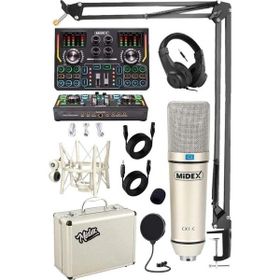 Midex Private Paket-3 CX2 Mikrofon VS15 Ses Kartı Stüdyo Kayıt Seti