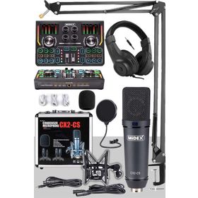 Midex Private Paket-3 CX2 Mikrofon VS15 Ses Kartı Stüdyo Kayıt Seti
