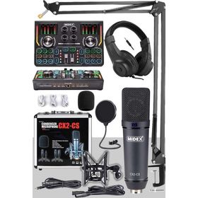 Midex Private Paket-3 CX2 Mikrofon VS15 Ses Kartı Stüdyo Kayıt Seti