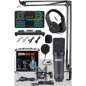 Midex Private Paket-5 CX2 Mikrofon VS22 Ses Kartı Stüdyo Kayıt Seti