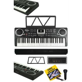 Midex PS-1500BK Başlangıç İçin 61 Tuşlu Org Notalık Adaptör Öğrenim Metodu