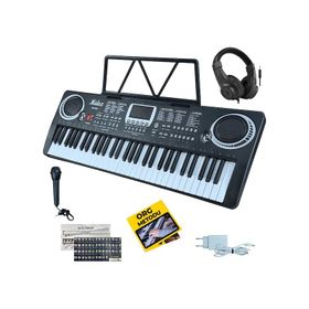 Midex PS-1500BK-H Başlangıç İçin 61 Tuşlu Org Kulaklık Notalık Adaptör Öğrenim Metodu