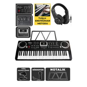 Midex PS-1500BK-H Başlangıç İçin Kulaklık Notalık ve Adaptörlü 61 Tuşlu Org
