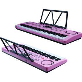 Midex PS-1500PK Başlangıç İçin 61 Tuşlu Org Pembe Renk Notalık Adaptör Mikrofon