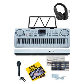 Midex PS-1500WH Başlangıç İçin 61 Tuşlu Org Notalık Adaptör Öğrenim Metodu
