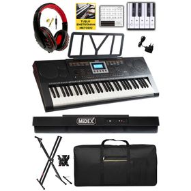 Midex PS-3500KS Stand Çanta Kulaklık Notalık Adaptör Tuş Hassasiyetli 61 Tuşlu Org
