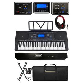 Midex PS-4500KS Tuş Hassasiyetli 61 Tuşlu Org Lcd Ekran Usb Mp3 Stand Kulaklık Çanta Notalık Metod
