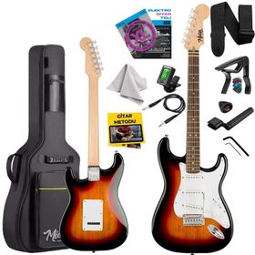 Midex RPH-30SB Gül Klavye Strat Kasa SSS Elektro Gitar Seti