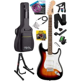 Midex RPH-30SB ST Gül Klavye Strat Kasa SSS Elektro Gitar Seti