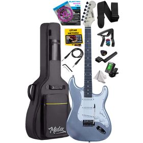 Midex RPH-30SL Gül Klavye Silver Strat Kasa SSS Elektro Gitar Seti