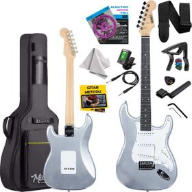 Midex RPH-30SL Gül Klavye Silver Strat Kasa SSS Elektro Gitar Seti