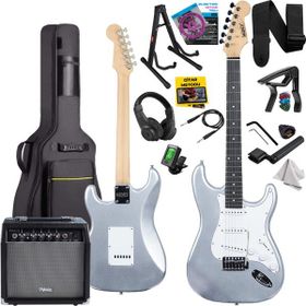 Midex RPH-30SL Gül Klavye Silver Strat Kasa SSS Elektro Gitar Seti