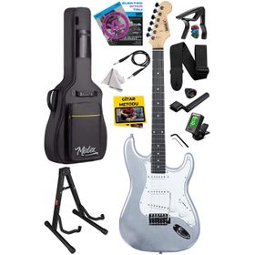 Midex RPH-30SL ST Gül Klavye Silver Strat Kasa SSS Elektro Gitar Seti
