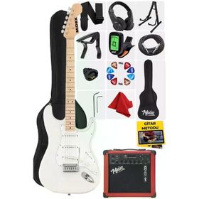 Midex RPH-30WH-25AMP Maple Klavye SSS 25W Amfili Elektro Gitar Seti