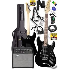 Midex RPH30BK 50Amp 50 W Bluetooth Şarjlı Amfi Kulaklık Full Siyah Elektro Gitar Seti