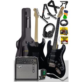 Midex RPH30BK 50Amp 50 W Bluetooth Şarjlı Amfi Kulaklık Full Siyah Elektro Gitar Seti