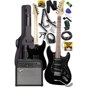 Midex RPH30BK 50Amp 50 W Bluetooth Şarjlı Amfi Kulaklık Full Siyah Elektro Gitar Seti