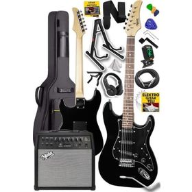 Midex RPH30BK 50Amp 50 W Bluetooth Şarjlı Amfi Kulaklık Full Siyah Elektro Gitar Seti