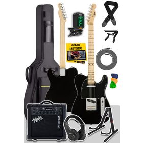 Midex Telecaster Black SS Elektro Gitar Full Set