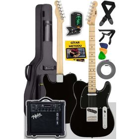 Midex Telecaster Black SS Elektro Gitar Full Set