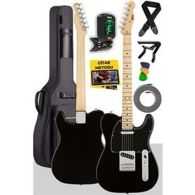 Midex Telecaster Black SS Elektro Gitar Full Set