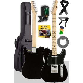 Midex Telecaster Black SS Elektro Gitar Full Set