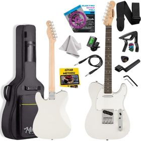 Midex TLX-50WH Tele Kasa Gül Klavye 2 Single-Coil Manyetik Elektro Gitar