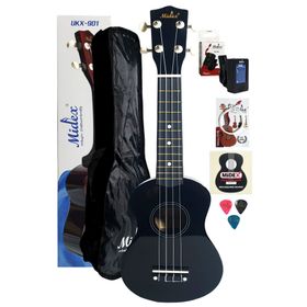 Midex UKX-901 BK Siyah Metod Kılıf Pena Soprano Ukulele